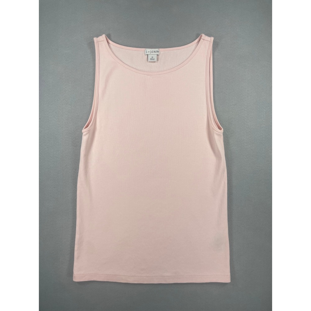 J. Crew Womens Tank Top Light Pink Cotton Scoop Neck Size M‎